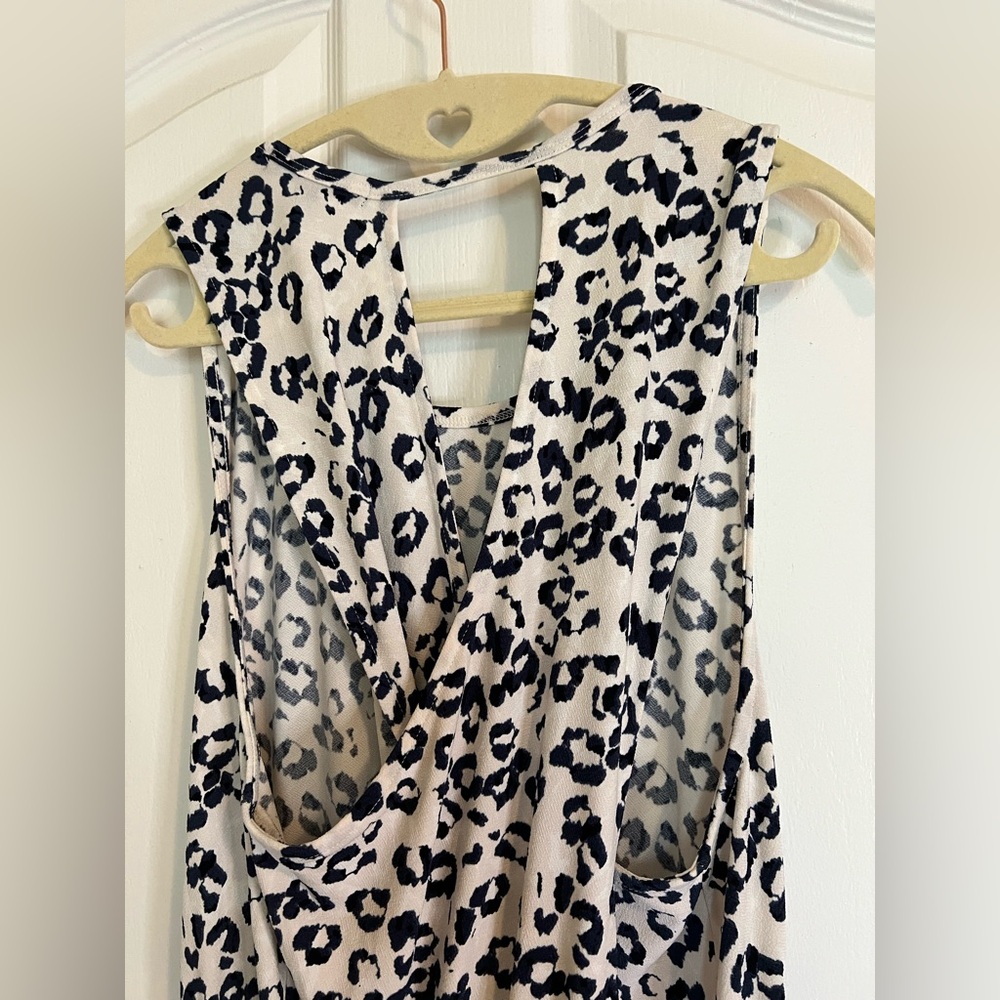 💙 4 for $40 💙 Banana Republic Leopard Print Crisscross Back Midi Dress - Picture 6 of 9